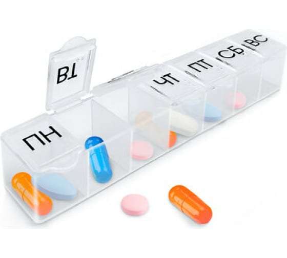 Таблетница-контейнер DASWERK для лекарств и витаминов, 7 дней