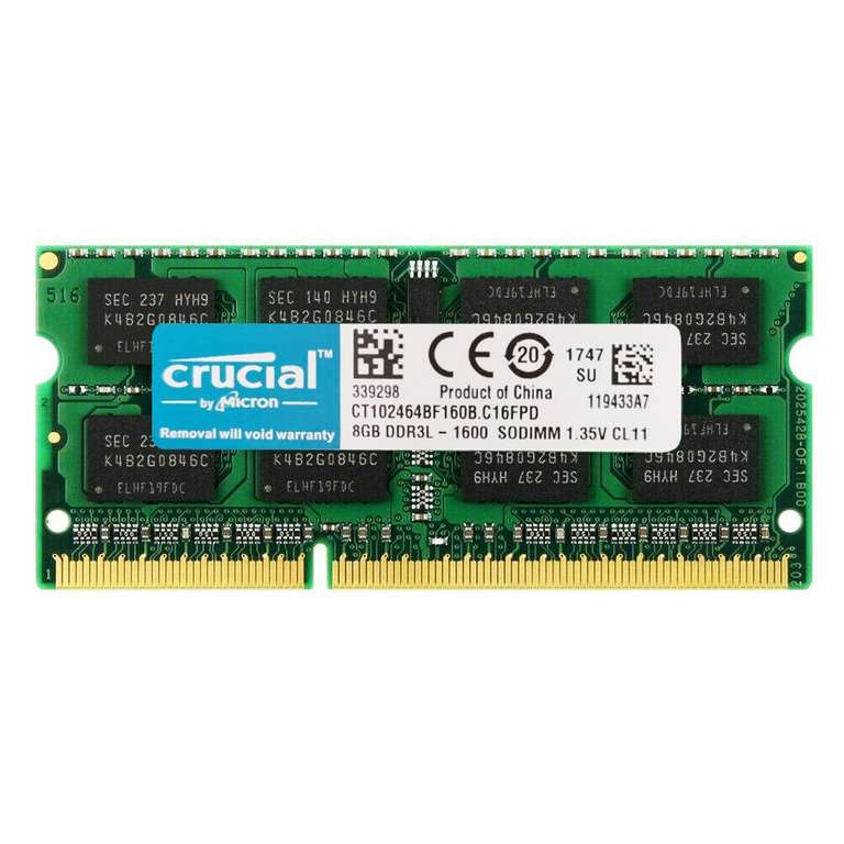 Оперативная память Crucial DDR3L SO-DIMM 16GB(8GB+8GB)