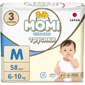 Подгузники - трусики Momi Ultra Care М 6-10кг 58шт (по Ozon карте)