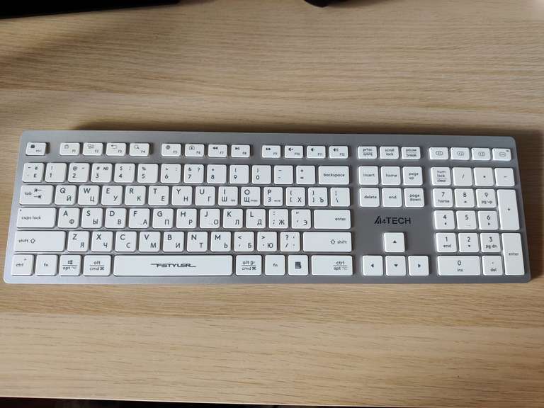 Беспроводная клавиатура A4TECH Fstyler FBX50C White