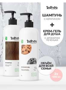 Шампунь для волос и гель для душа Panda Clean