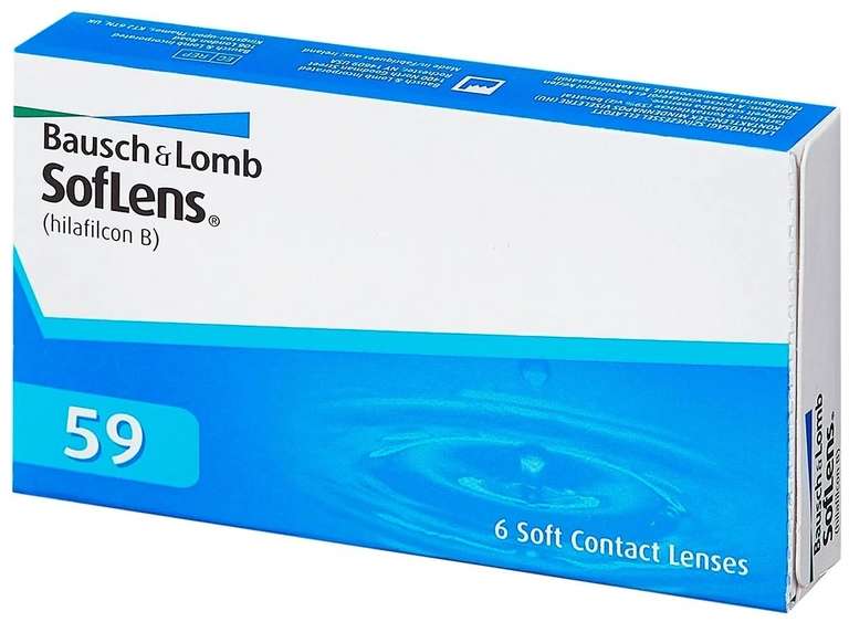 Контактные линзы Bausch & Lomb SofLens 59, 6 шт., R 8,6, D -1,75 (цена зависит от города)