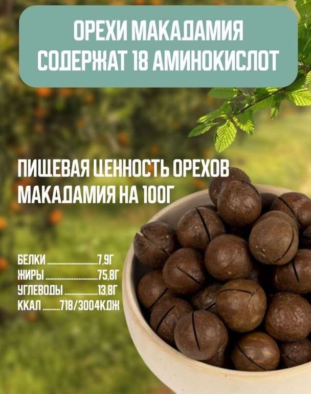 Макадамия Nuts4U, орех в скорлупе, натуральный 1 кг