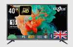 Телевизор Gazer TV40-FS2G Smart TV 40" Full HD, серый (по озон карте)