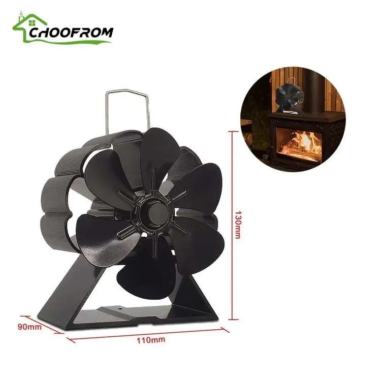 Термодинамический Каминный вентилятор 6 листьев (из-за рубежа)