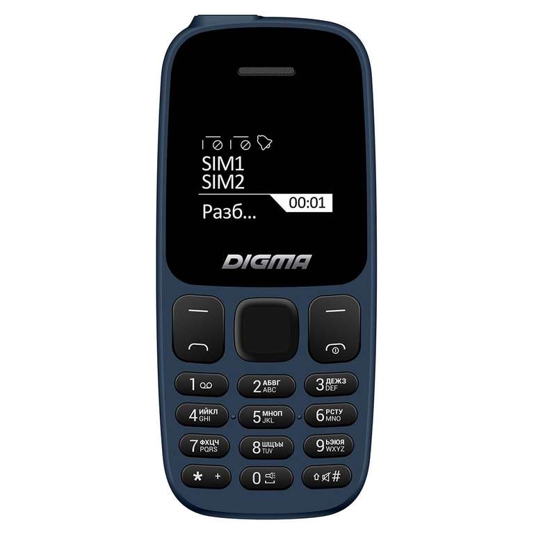 Мобильный телефон Digma Linx A106 Blue (с бонусами мвидео 244₽)