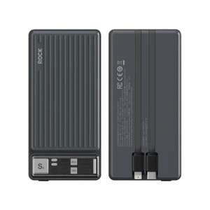 Внешний аккумулятор ROCK P98 PD20W Travel Series Power Bank With Cable 10000mAh (с Озон картой)