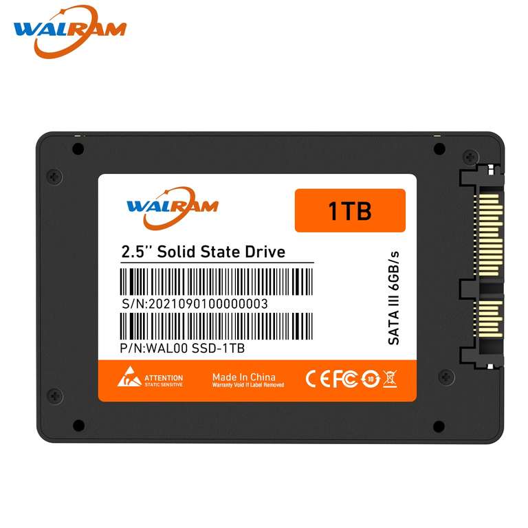 1 ТБ Жесткий диск WALRAM, SSD 2,5 дюйма, SATA3