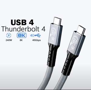 Кабель Thunderbolt 4 UGOURD USB4, 40 Гбит/с, 240вт, 1м