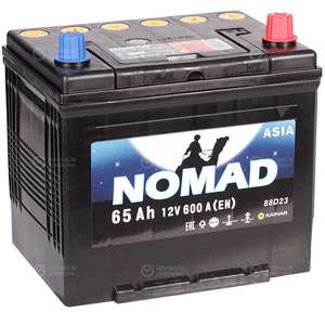 Автомобильный аккумулятор Nomad 65 Ач о/п D23L (1400₽ при сдаче АКБ)