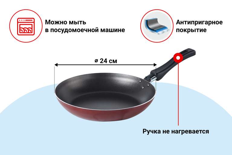Сковорода SCOVO Prosto 24 см