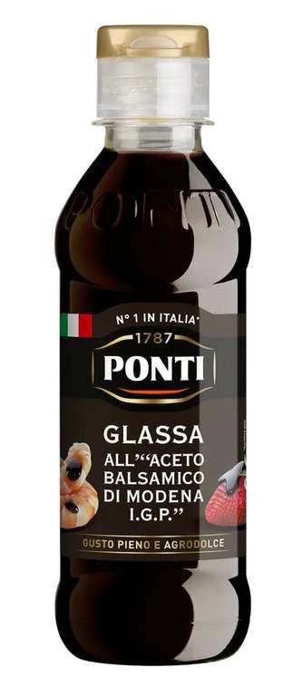 Топпинг Ponti Gastronomica на основе бальзамического уксуса, качество Модены, 250 мл