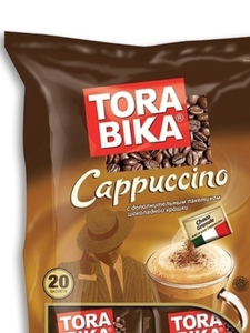 Кофейный напиток 3в1 ToraBika Cappuccino с пакетиком шоколадной крошки (20шт по 25 гр.)