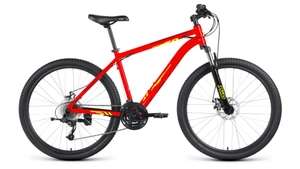 Горный велосипед Forward Katana 27.5 D, год 2023, цвет Красный-Желтый, ростовка 18 (цена с ozon картой)