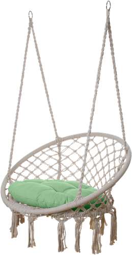 Кресло подвесное плетеное круглое GIARDINO CLUB d=60/80см с подушкой