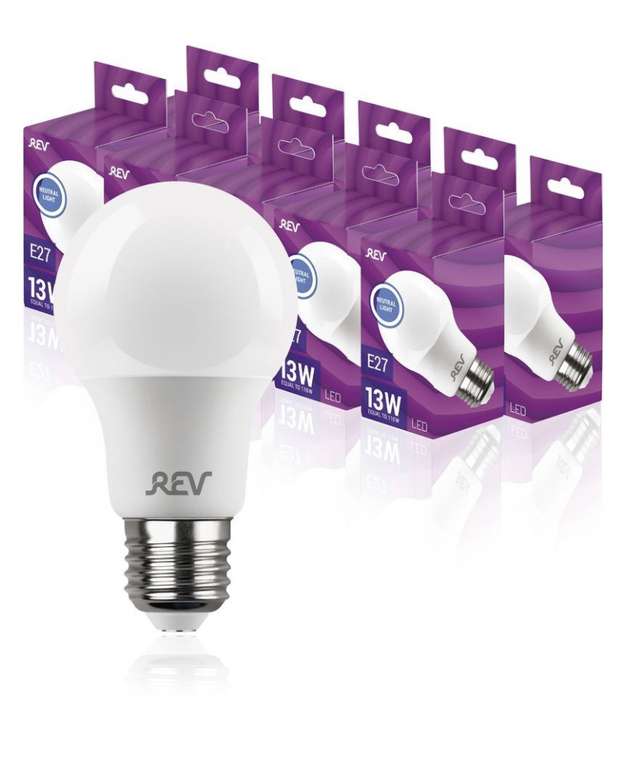 Упаковка ламп LED REV E27, груша, 13Вт, 10 шт. 32346 4