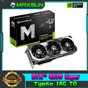 Видеокарта Maxsun GeForce RTX 4070 Ti SUPER Турбо 16ГБ (из-за рубежа, с озон картой)