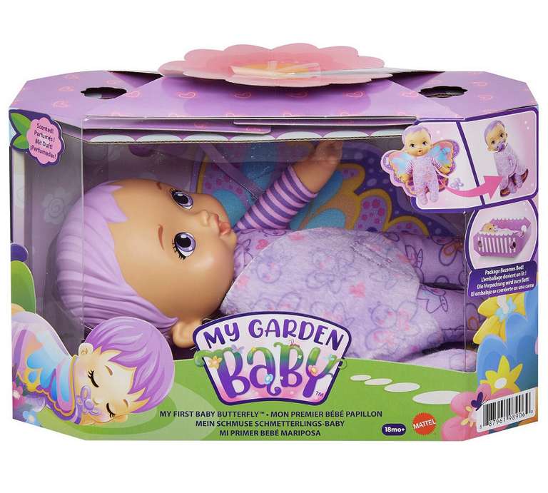 Кукла MY GARDEN BABY Моя первая малышка-бабочка, фиолетовая