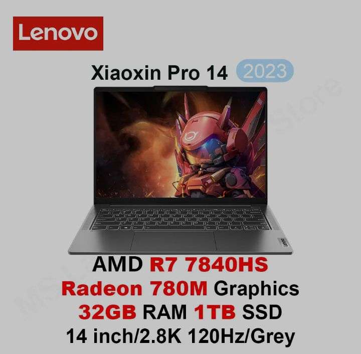14" Ноутбук Lenovo xiaoxin Pro 14 AMD 2023 R7 7840HS 32 ГБ 1 ТБ 2,8K 120 Гц