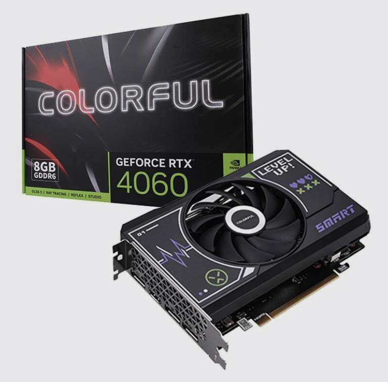 Видеокарта Colorful GeForce RTX 4060 8 ГБ (GeForce RTX 4060 Mini 8GB-V) из-за рубежа, с картой OZON