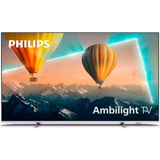 Телевизор Philips Series 8 43PUS8057/60, 43", LED, 4K Ultra HD, Android, серебристый (Ambylight, Android TV, Dolby Vision)