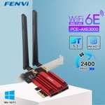 Сетевая карта Fenvi PCE-AXE3000R (Wi-Fi 6E, BT 5.2, 6 ГГц)
