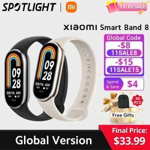 [11.11] Смарт-часы Xiaomi Smart Band 8 с дисплеем 1,62" (Глобальная версия)
