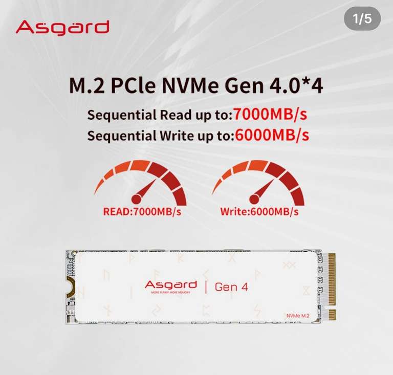SSD Asgard AN4+ (pcie 4.0) 2tb