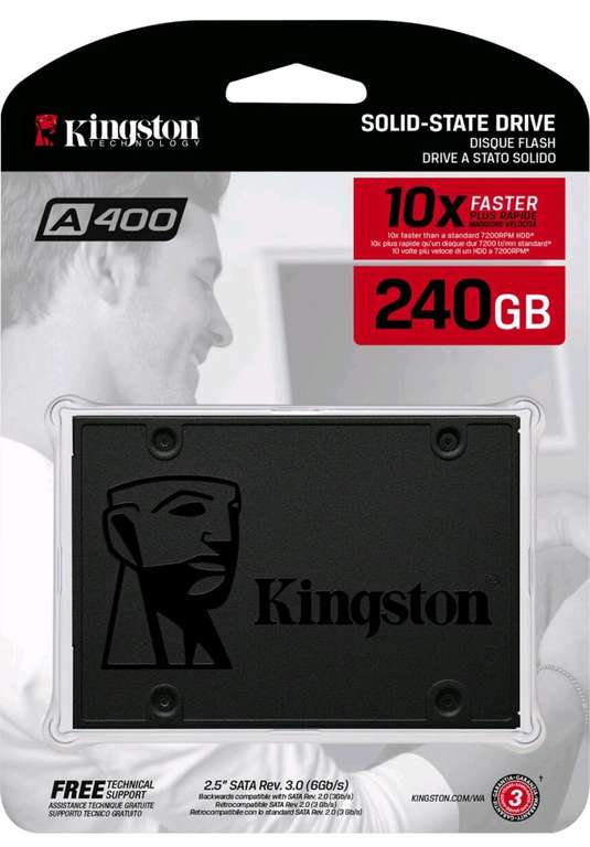 SSD Kingston A400 2.5" 240gb (цена с Ozon картой)
