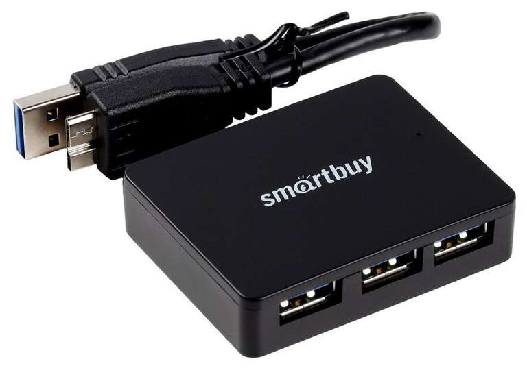 Хаб Smartbuy 6000 c четыремя USB 3.0 и разъемом для питания
