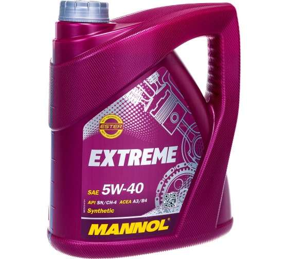 Синтетическое моторное масло Mannol Extreme 5W40 4 л 1021