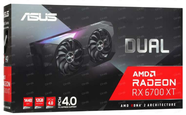 Видеокарта Asus Radeon RX 6700 XT Dual, 12Gb (24451 по СБП)