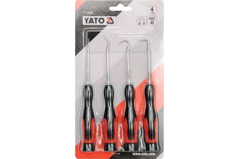 Набор крюков для слесарных работ YATO 4 предмета YT-0843