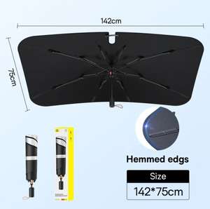 Солнцезащитный зонт на лобовое стекло Baseus, 142x75см