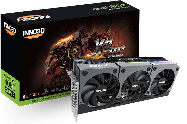 Inno3D Видеокарта GeForce RTX 4080 SUPER X3 16 ГБ