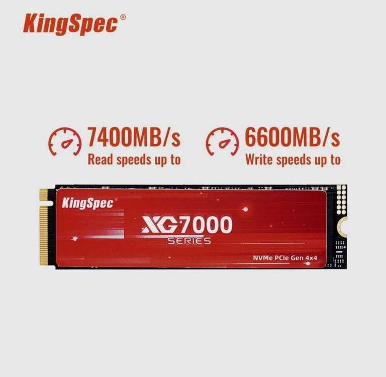 SSD M.2 nvme 2280 KingSpec 4Tb (с Озон картой, из-за рубежа)