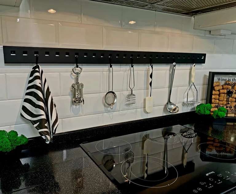 Кухонный рейлинг с крючками Polki_ru, длина 110 см, металл