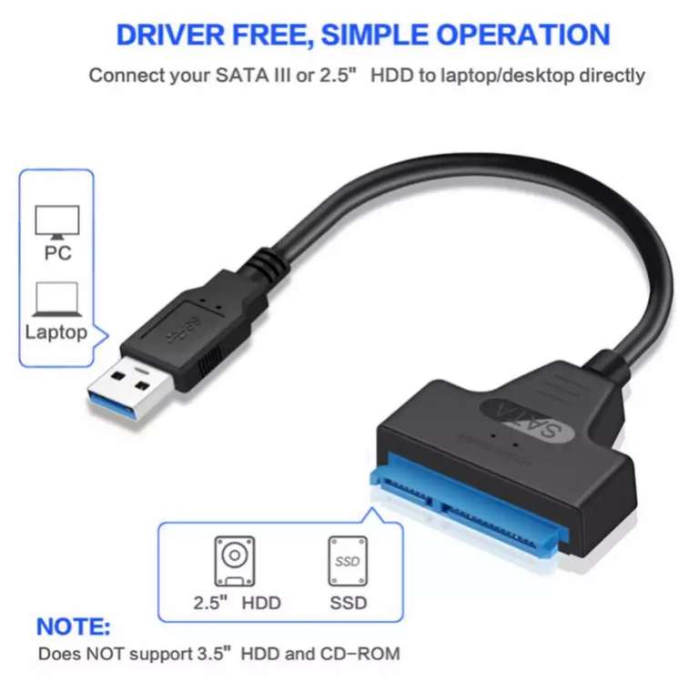 USB переходник для SATA 2.5 HDD/SSD диска