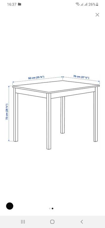 Стол кухонный ИКЕА 002.403.83, ДхШ: 90 х 70 см, морилка антик