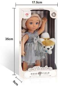 Кукла 30 см виниловая с питомцем "Floral"