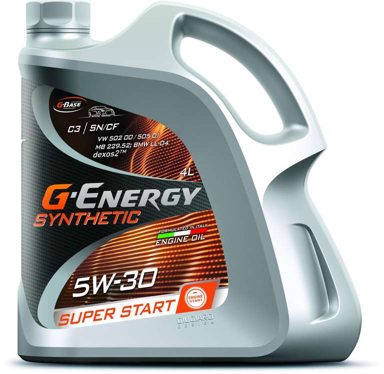 Моторное масло G-Energy Synthetic Super Start 5W-30, 4 л