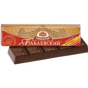 Шоколадный батончик Бабаевский Сливочный 50 г (+ с шоколадной начинкой), темный шоколад