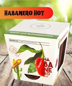 Набор для выращивания растений "Острый перец, семена Хабанеро хот" (цена с Озон картой)