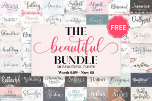 Набор шрифтов Beautiful Font Bundle от Creative Fabrica