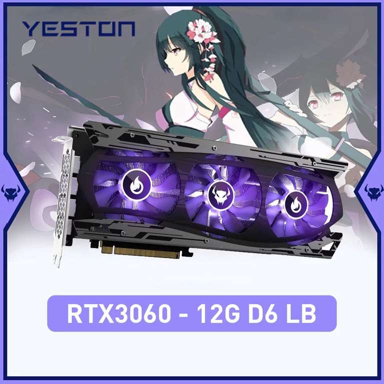 Видеокарта YESTON RTX3060 12Gb GDDR6 новая