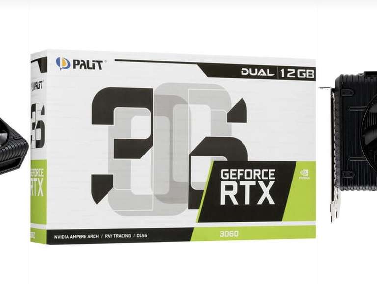 Видеокарта Palit GeForce RTX 3060 DUAL (LHR) + Гарантия 3 года