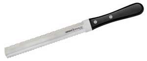 Нож для хлеба и замороженных продуктов двухсторонний Samura HARAKIRI 185мм SHR-0057B