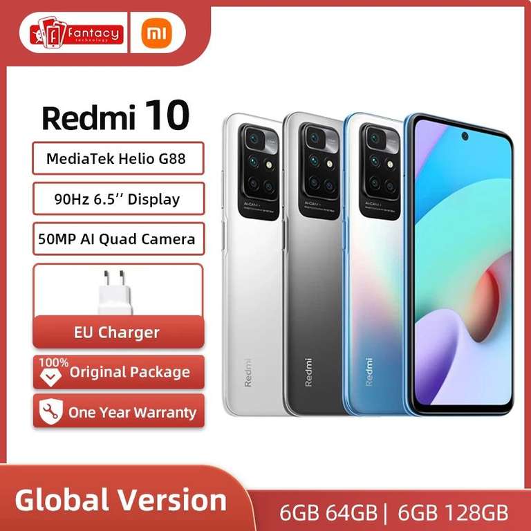 Телефон Xiaomi Redmi 10 NFC 4/64 Global (Qiwi ~9260₽)