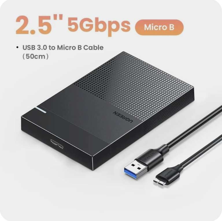 UGREEN HDD(SSD) кейс 2,5 ''SATA к USB 3,0