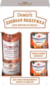 Виски DEWAR'S White Label Шотландский купажированный 40%, п/у, 0.7л + Напиток SANPELLEGRINO, 2x0.33л, Великобритания, 0.7 L